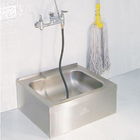 Floor Mounted Mop Sink 29 W X 29 D X 16 H Drain Net Technologies